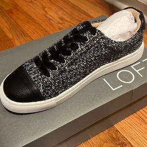Loft tweed sneakers black. New in box